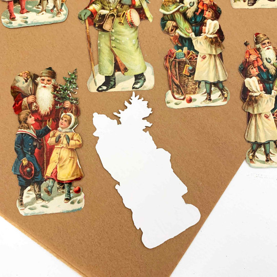 German Santas Loose Christmas Paper Scrap Pack